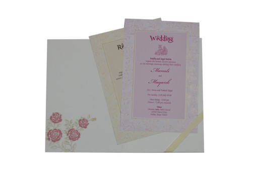 Pink Floral Wedding Card GC 1031