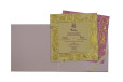 Pink Flower Cut Wedding Card Design GC 1065