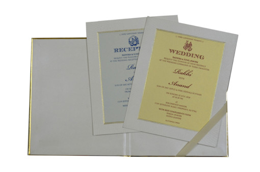 White Padded Wedding Card GC 1069