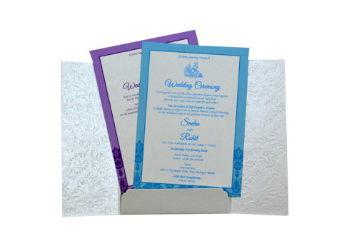 Centre Opening Designer Wedding Card GC 2013