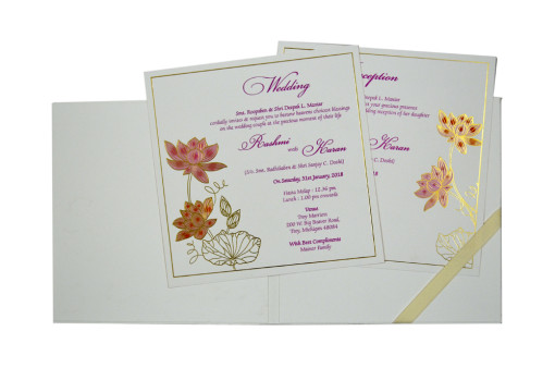 Floral Theme Wedding Card GC 2014