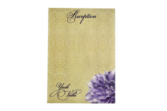Floral Theme Purple Engagement Wedding Card GC 2099