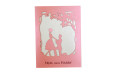 Couple Theme Laser Cut Wedding Card LM 136 Pink