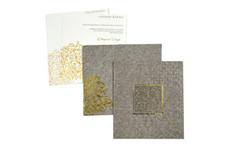 Grey Lasercut Wedding Card PR 529
