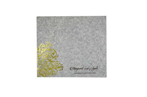 Grey Lasercut Wedding Card PR 529