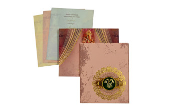 Exclusive Velvet Touch Paper Peach Wedding Card PR 932