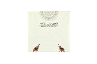 Elephant Theme Hindu Wedding Card RN 2203